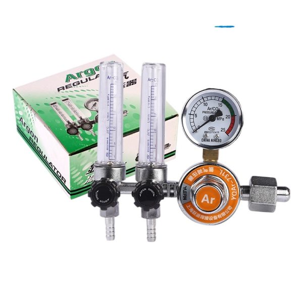 Yuepai Dual-Tube Argon Pressure Reducer with Flow Meter for Welding & Cutting, YQAr-731L