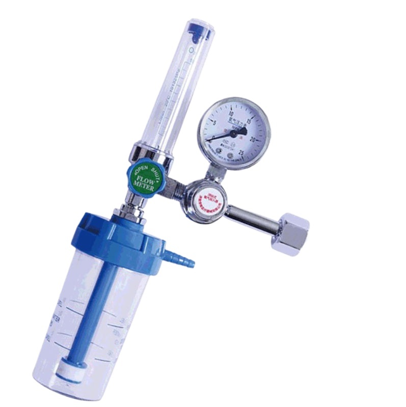 Oxygen Inhaler Regulator with Flow Meter and Humidifier Bottle, 1-15L/min Flow, 0-25MPa Pressure - Image 2