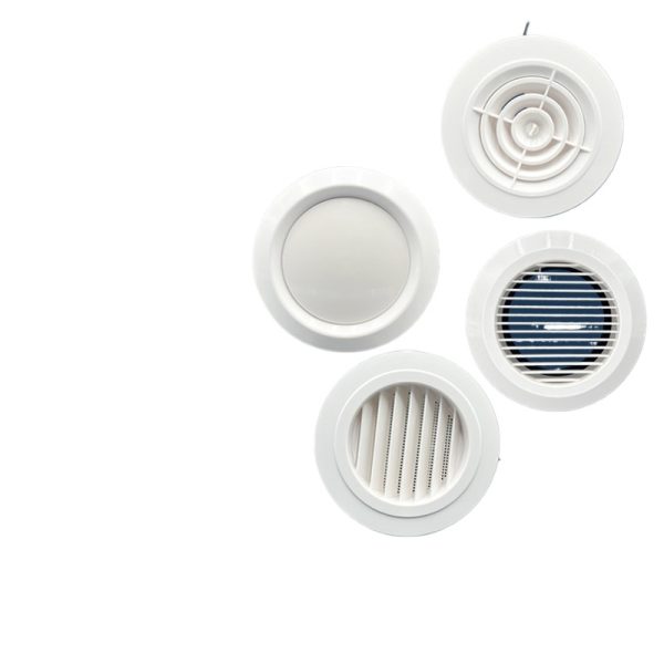 ABS Central Air Conditioning Ventilation Diffuser Round Air Vent Grille with Adjustable Volume for HVAC Systems