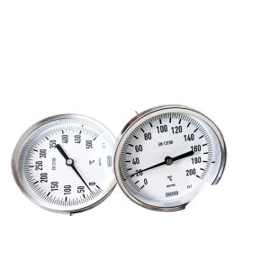 WIKA Bimetal Thermometer A52/R52 Type with 0-200°C and 0-500°C Range, EN 13190 Standard, for Industrial HVAC Systems, Replaces Old Bimetal Gauges