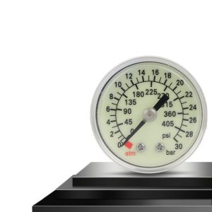 Luminous Axial Medical Balloon Inflation Pressure Gauge 40MM for Precise Measurement 0-30 Bar/0-405 PSI
