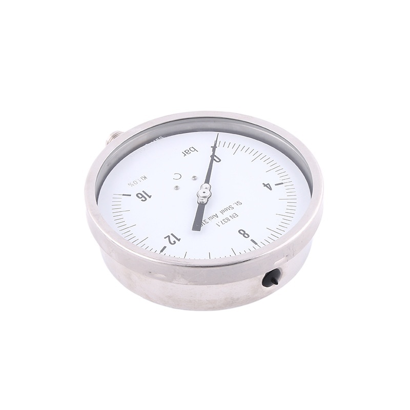 Radial All-Steel Welded Pressure Gauge (160mm, 0-16 bar, 1.0% Accuracy) for Industrial HVAC Systems, Part No. YB160B - Image 3