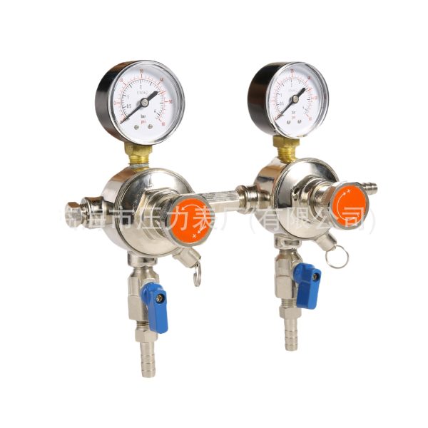 Copper CO2 Pressure Reducer Regulator (0-15 bar) with Three Outlets for Beer and Beverage Machines, Replaces CO2-13J04 - Image 4