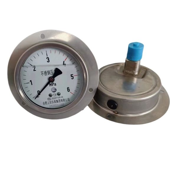 Stainless Steel Axial Edge Pressure Gauge YFN-60HZT (M14*1.5, Anti-Corrosion, Anti-Vibration, Customizable Range) for HVAC Systems, Replaces YTFN-63HZT - Изображение 3