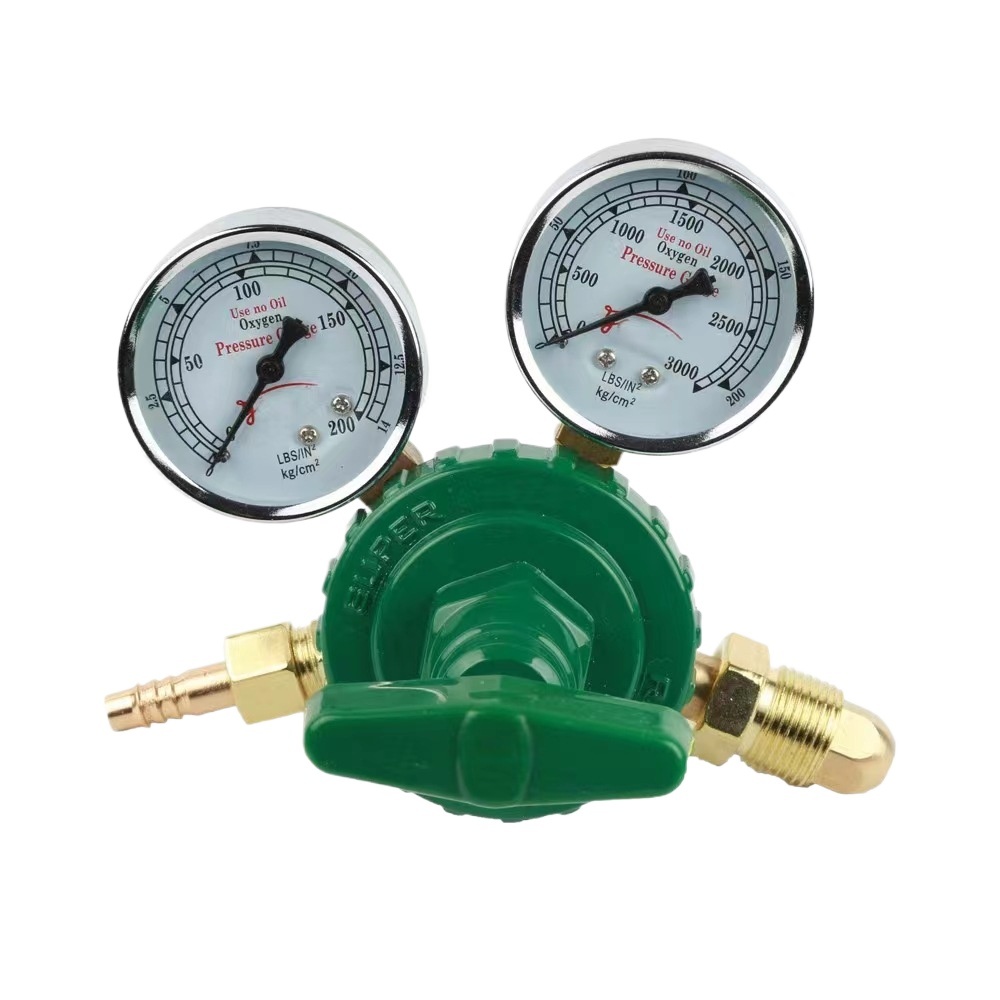Welding Oxygen Pressure Regulator with Dual Gauges and G5/8in Inlet, Single Stage Adjustable Oxygen Reducer for Welding and Cutting Applications - Image 3