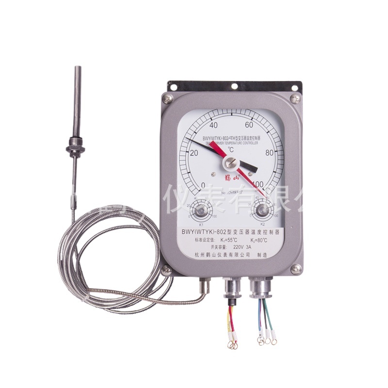 Hangshan BWY-802ATH Transformer Temperature Controller (0-100℃/0-120℃, AC 220V/3A) for Transformer Oil Temperature Monitoring, Replaces BWY(WTYK)-802 - Image 2