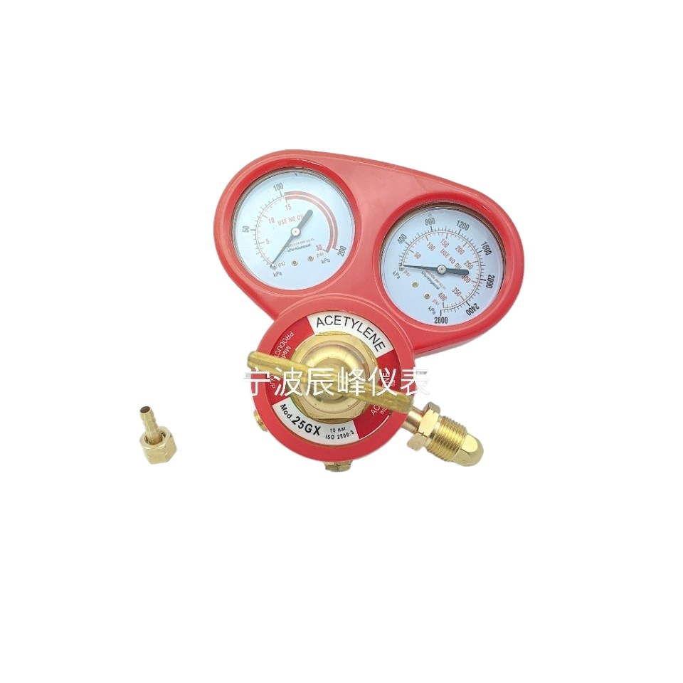 Industrial Oxygen Acetylene All-Copper Pressure Reducer Oxygen Regulator Mod 25GX (ISO 2503:3) with Dual Gauges - Image 3