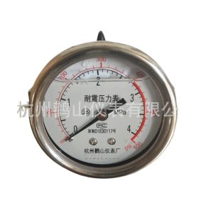 Stainless Steel Pressure Gauge with U-Clamp Full Steel Axial Pressure Gauge Bracket for HVAC Systems