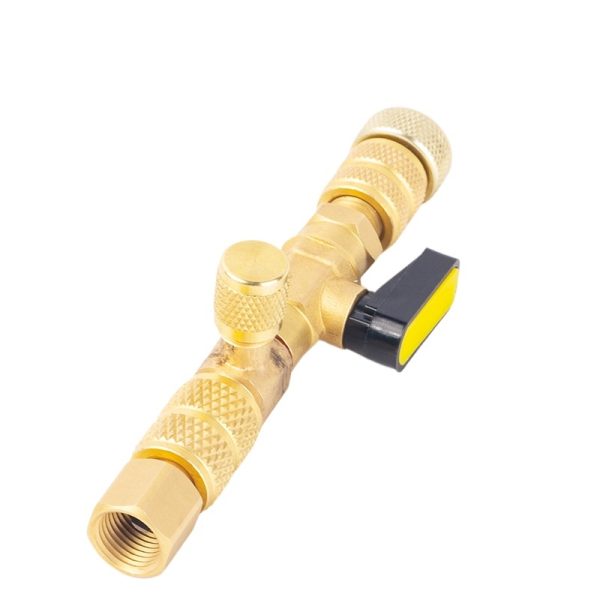 HVAC Valve Core Remover Installer Tool with Shut-off Valve (1/4" and 5/16") for R22 R410A Refrigerant Systems - Изображение 4