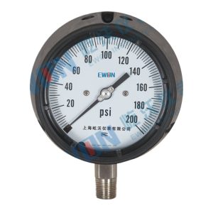 Phenolic Case Pressure Gauge (100mm, 0-200 psi) for Industrial Applications, Replaces YTQ-100/YTQ-120H
