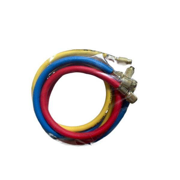AC Refrigerant Charging Hoses (R22, R134a, R410a Compatible) Set of 3, 600 PSI Burst Pressure