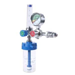 Medical Oxygen Flow Meter with Regulator and Humidifier Bottle (0-25 MPa, 1-15 LPM) for Oxygen Inhaler