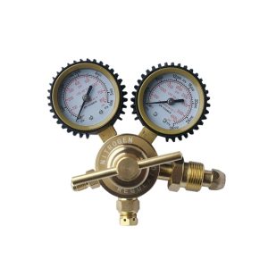 HAOXIN Brass Nitrogen Regulator (0-4000 PSI Output) with Dual Gauges CGA580 G5/8 External Thread for High Pressure Nitrogen Tanks
