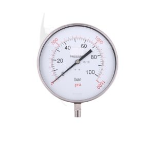 Radial All-Steel Welded Pressure Gauge 250mm CL1.6 0-100 bar/0-1500 psi for HVAC Systems Replaces YB250B