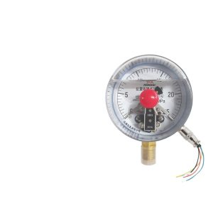 Hongqi YTNXC-100 Radial Contact Pressure Gauge 100mm Dial M20*1.5 Thread Anti-Vibration Electrical Contact Pressure Transmitter