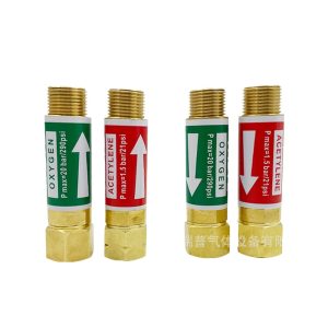 All-Copper Oxygen Acetylene Flashback Arrestor Set for Gas Welding & Cutting Torches