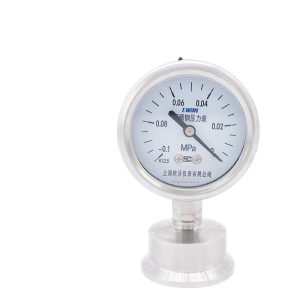 Sanitary Diaphragm Pressure Gauge Y60BFMC 60mm Diameter -0.1 to 0.08 MPa for HVAC Systems