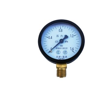 Tianjin Xingyuan Axial Pressure Gauge Y-60 Series (0-1.6 MPa, Threaded Connection, Custom Range) for Water, Air, Steam Systems
