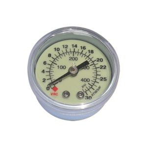 Medical Pressure Gauge Y40Z 30ATM Axial Type, 0-440 mmHg/0-400 psi, for Medical Balloon Inflation, Replaces Y-40Z