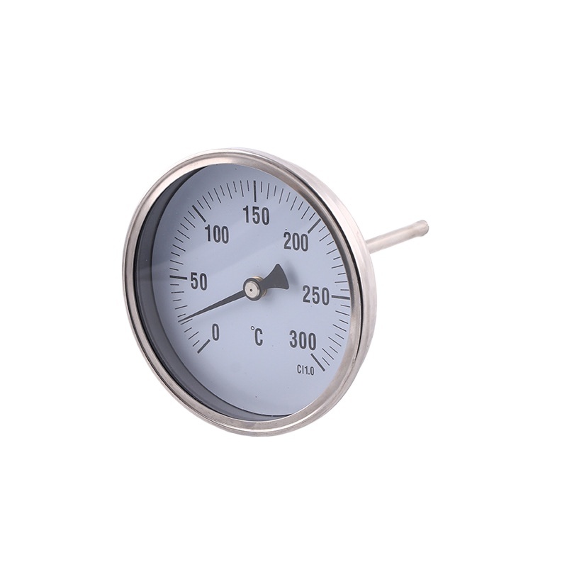 Universal Bimetal Thermometer Stainless Steel Casing 100mm Axial Temperature Gauge 0-300C for HVAC Systems - Image 3