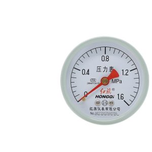 Hongqi Y-60Z Axial Pressure Gauge Manometer for Water Gas Oil Pressure, Vacuum & Tire Pressure Testing M14*1.5