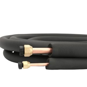 Insulated Copper Line Set with Nuts (6.35*0.6/15.88*0.7) for HVAC Mini Split AC Units, Flexible Thickened Connection Pipe Replaces Standard HVAC Parts