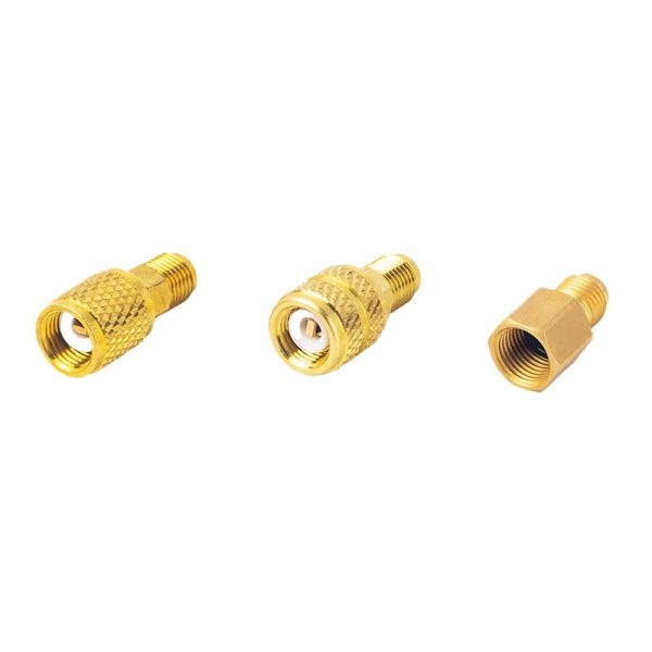 HVAC R22 to R410A Refrigerant Adapter 1/4" Male to 5/16" Female 90 Degree Brass Fitting for Mini Split System - รูปภาพ 2
