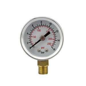 Y40 Radial Pressure Gauge (0-16 Bar / 0-230 PSI, 40mm Dial) for Sprayer HVAC Systems