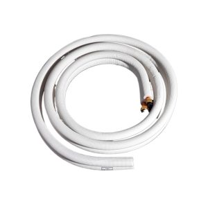 Reinforced HVAC Copper Tube Set (6.35mm & 9.52mm with 0.6mm thickness) with Insulation for Air Conditioners and Heat Pumps, 1P-2P Unit Replacement connecting pipe