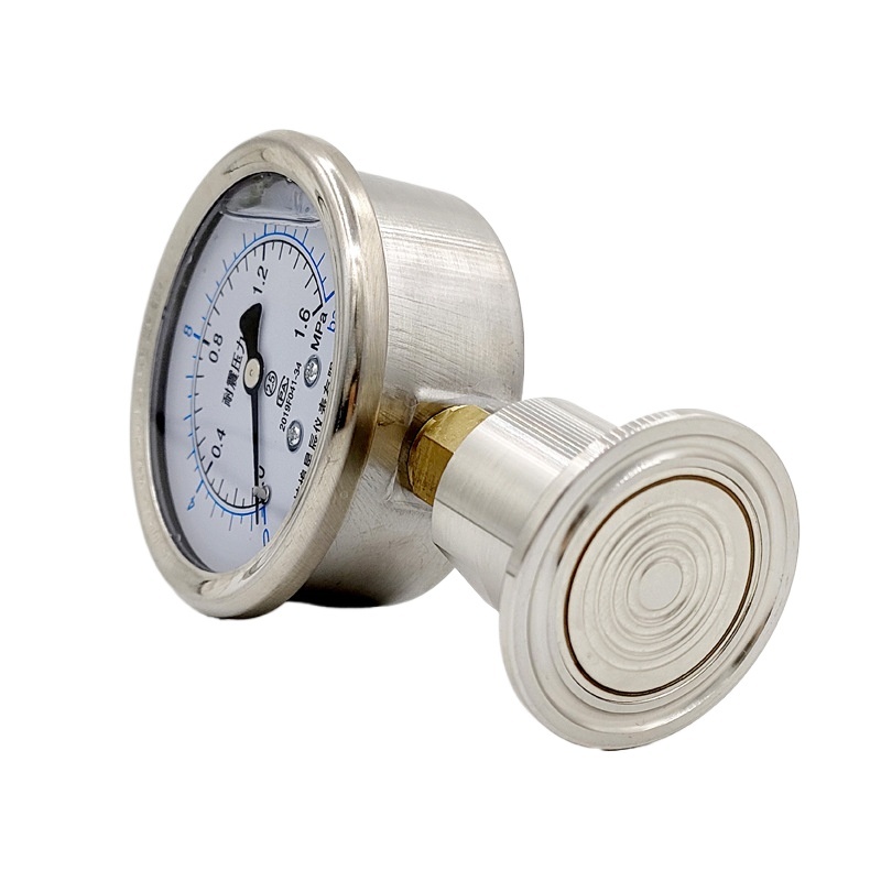 Sanitary Diaphragm Pressure Gauge YTP-60 Series 1.6Mpa Clamp Connection DN50.5 for Water/Air/Oil/Liquid Systems - Image 3