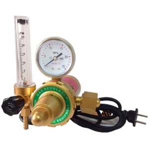 Heated CO2 Gas Regulator WX59 with Flow Meter for MIG/TIG Welding, 0-25 LPM, 0-25 MPa