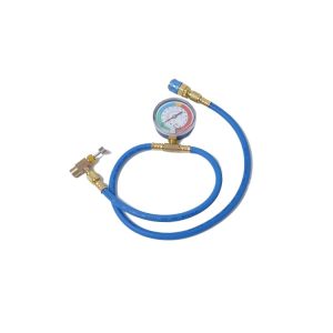 Automotive A/C Refrigerant Charging Hose with Gauge (R134A) for Car Air Conditioning Systems