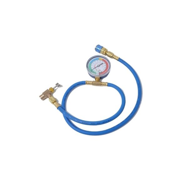 Automotive A/C Refrigerant Charging Hose with Gauge (R134A) for Car Air Conditioning Systems