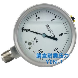 Shangyi YEN-100H All Stainless Steel Diaphragm Pressure Gauge (100mm, 10-160KPa, M20*1.5 Thread) for HVAC