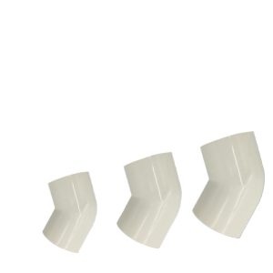 PVC Pipe Elbow Connector (45 Degree) for Drainage Systems, Multiple Specifications, Thickened Material, Fine Polishing Treatment