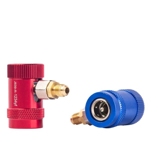 R1234yf Adjustable Quick Coupler Adapters (High/Low Side) for Automotive HVAC Recharge Tools, Replaces Old Type Connectors - Image 2