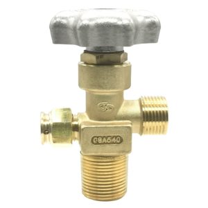 CGA540 Oxygen Nitrogen CO2 Acetylene Hydrogen Cylinder Valve (20MPA) Brass Valve for Industrial Gases