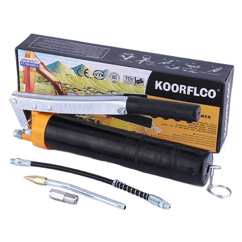 KOORFICO Gold Grease Gun (10000-13000psi, 600CC-900CC) Manual High-Pressure Pump for Excavators, Shovels, Engineering Machinery - Image 3