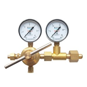 MEC Three-Way Oxygen Pressure Reducer YQY-370 with 6 MPa & 25 MPa Gauges for Oxygen and Nitrogen Gas Regulators Replaces YQD-370A
