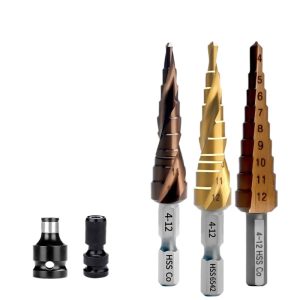 Industrial Grade Step Drill Bit (4-12mm) with HSS Co and HSS 6542 for Metal Drilling