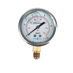 Pressure Gauge (0-140 psi, 0-10 kg/cm², CL 1.5, Radial/Axial Connection) for Water Purification Systems, Replaces Y60