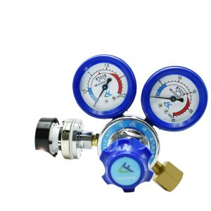 Chenfeng Oxygen Pressure Regulator with Dual Gauges (0-2.5 MPa / 0-25 MPa) for Industrial Gas Cylinder - Model OR-01F