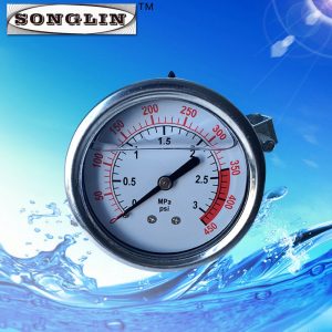 SONGLIN 63 Series Pressure Gauge (0-1.6MPa/0-450psi) for Water Treatment Systems, Replaces 1.6MPA Pressure Gauges