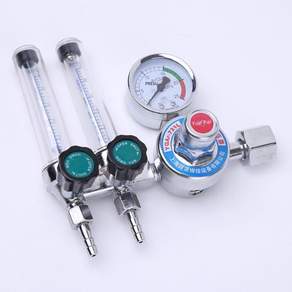 Yuepai Dual-Tube Argon Regulator Pressure Gauge for Welding, 0-25MPa Range, Energy Saving Design - Gambar 2