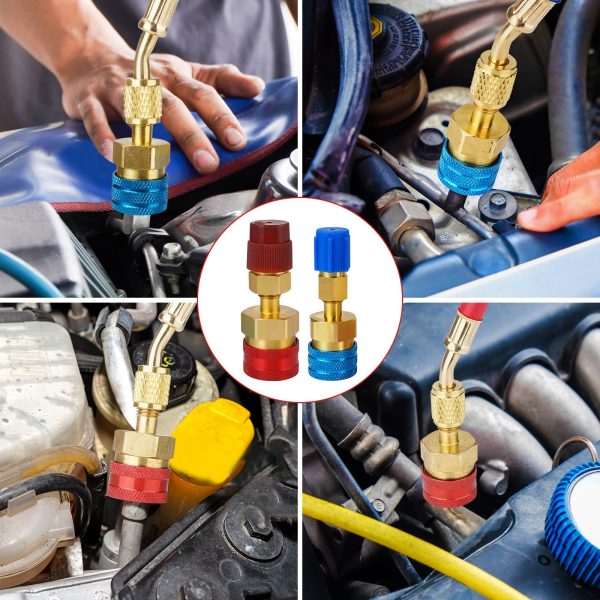 Automotive R1234yf to R134a AC Refrigerant Quick Coupler Adapters (High/Low Side Kit) for Automotive HVAC Systems - รูปภาพ 4