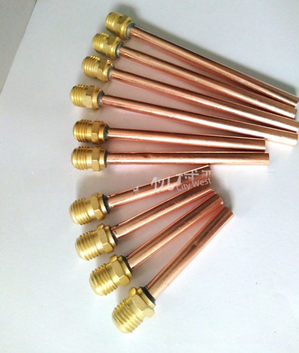 HVAC Refrigeration Charging Valve 6.35mm Brass Copper Access Valve for R-series Refrigerants, Custom Length - 이미지 3