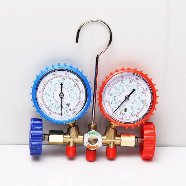 Automotive AC Manifold Gauge Set (Dual Gauges, Pressure/Explosion Proof, Full Copper Body) for Car HVAC Refrigerant Charging - Image 4