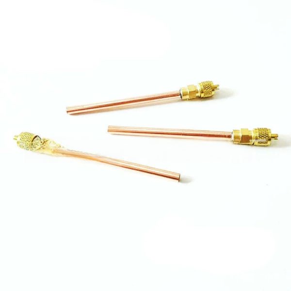 HVAC Refrigeration Charging Valve 6.35mm Brass Copper Access Valve for R-series Refrigerants, Custom Length - 이미지 5