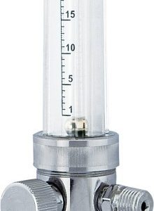 WISINL WL-12 Chrome-Plated Brass 90-Degree Flow Meter with NPT1/4 Inlet for AR/CO2 Gas (1-25 LPM) for Welding Regulators, Replaces N/A