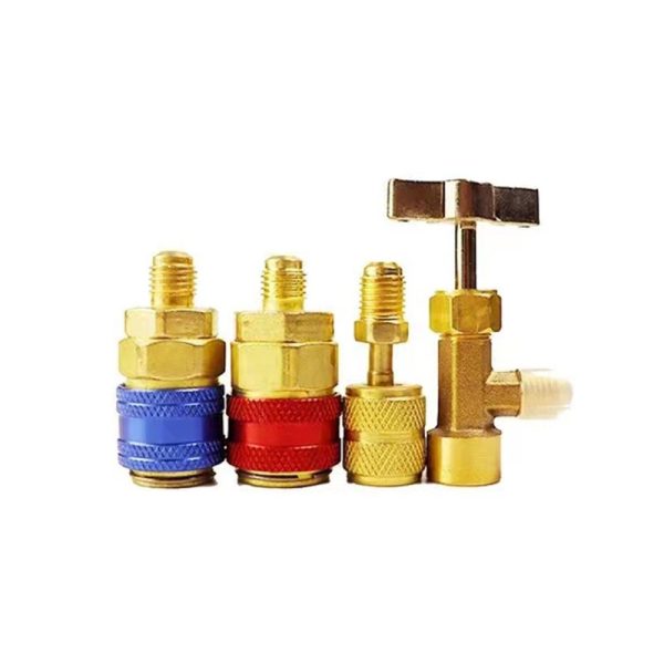 Automotive Home AC Manifold Gauge Set (R134a, R12, R22, R410A) for Refrigerant Charging and Pressure Testing, Full Brass Valve, High/Low Pressure Gauge Kit - Gambar 4